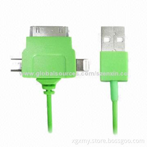 3-in-1 USB cable for iPhone 5, 4, Samsung